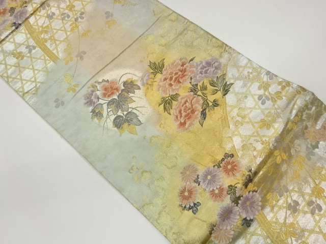 JAPANESE FUKURO OBI / WOVEN FLOWERS